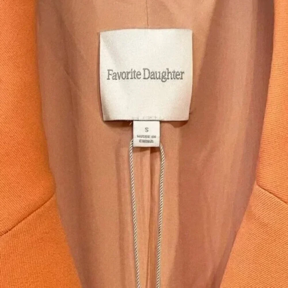 New Favorite Daughter The Phoebe Blazer Creamsicle Orange Small $368